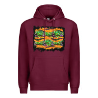 Burgundy Halloween Skull Background Premium Hoodie - BundleAndBundleShop