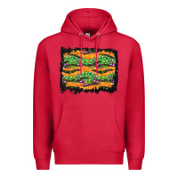 Cardinal Halloween Skull Background Premium Hoodie - BundleAndBundleShop