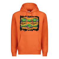 Carrot Halloween Skull Background Premium Hoodie - BundleAndBundleShop