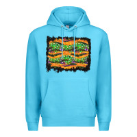 Ocean Blue Halloween Skull Background Premium Hoodie - BundleAndBundleShop
