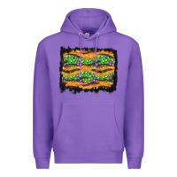 Purple Halloween Skull Background Premium Hoodie - BundleAndBundleShop