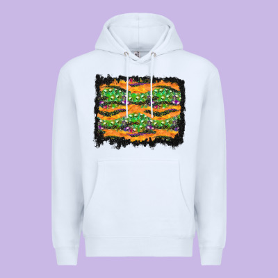 Halloween Skull Background Premium Hoodie Designed By Bundleandbundleshop