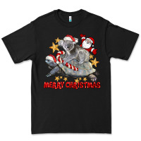 Black Merry Christmas Tortoise And Koala Premium Tee - LillyAllenDesigns