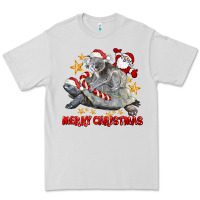Dove Grey Merry Christmas Tortoise And Koala Premium Tee - LillyAllenDesigns
