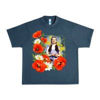 Midnight Navy dorothy poppies Urban Heavy Tee - lanVoArt