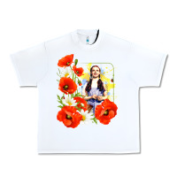White dorothy poppies Urban Heavy Tee - lanVoArt