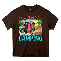 Chocolate Brown summer camping Heavy Core Tee - JahusDesignShop