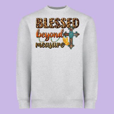 Blessed Beyond Measure Heavyweight Sweatshirt Designed By Bundleandbundleshop