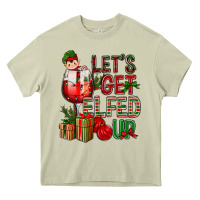 Mossy Let's Get Elfed Up Christmas Heavy Core Tee - BundleAndBundleShop