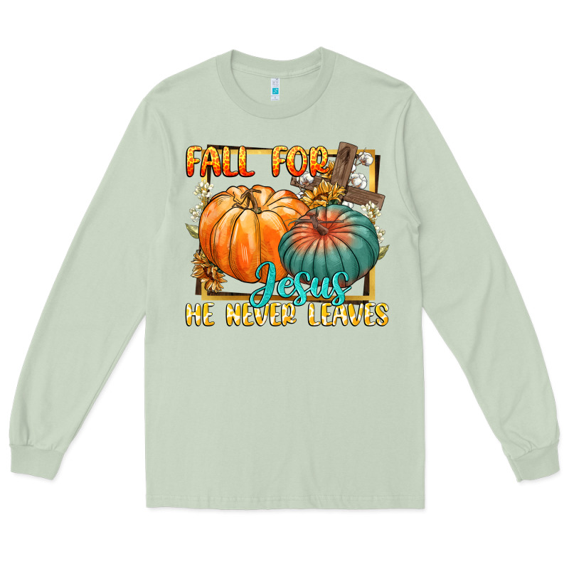 Fall For Jesus He Never Fails Long Sleeve Tee by CowGirlArtShop | Teevron