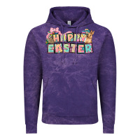 Cloud Purple Happy Easter plate letters Easter Day Vintage Hoodie - HowdyJamesFarm