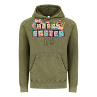 Vintage Olive Happy Easter plate letters Easter Day Vintage Hoodie - HowdyJamesFarm
