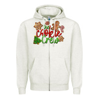 Oatmeal Heather The Cookie Crew Christmas Zipper Hoodie - LillyAllenDesigns