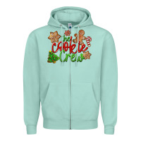 Seafoam The Cookie Crew Christmas Zipper Hoodie - LillyAllenDesigns