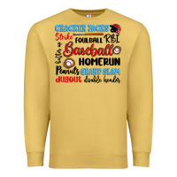 Antique Gold baseball typography words Premium Sweatshirt - Artiststas