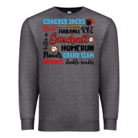Charcoal Heather baseball typography words Premium Sweatshirt - Artiststas