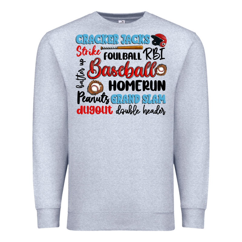 Baseball Typography Words Premium Sweatshirt by Artiststas | Teevron