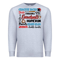 Heather Grey baseball typography words Premium Sweatshirt - Artiststas