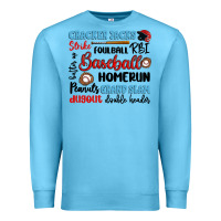 Ocean Blue baseball typography words Premium Sweatshirt - Artiststas