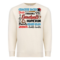 Sandshell baseball typography words Premium Sweatshirt - Artiststas