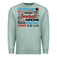 Seafoam baseball typography words Premium Sweatshirt - Artiststas
