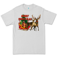 Dove Grey merry christmas two deers Premium Tee - LillyAllenDesigns