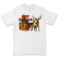 White merry christmas two deers Premium Tee - LillyAllenDesigns