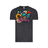 Vintage Black teacher hearts Vintage Tee - Jasminsmagicworld