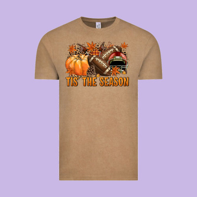 Tis' The Season American Football Vintage Tee Designed By Nancycooperartshop