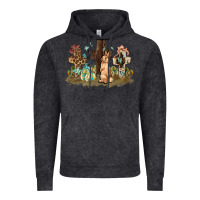 Western Rabbit Bunny With Crosses Easter Day Vintage Hoodie | Teevron