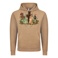 Vintage Coffee Western rabbit bunny with crosses Easter Day Vintage Hoodie - HowdyJamesFarm