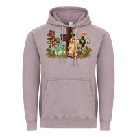 Vintage Zinc Western rabbit bunny with crosses Easter Day Vintage Hoodie - HowdyJamesFarm