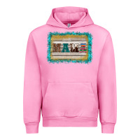 Fuchsia Pink western turquoise's mama background Urban Hoodie - BarkalooDesign