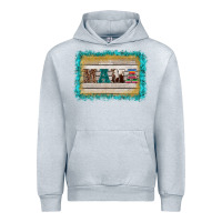 Heather Grey western turquoise's mama background Urban Hoodie - BarkalooDesign