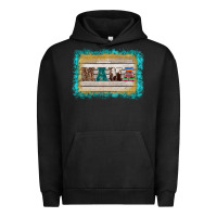 Pigment Black western turquoise's mama background Urban Hoodie - BarkalooDesign