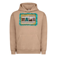 Pigment Burro western turquoise's mama background Urban Hoodie - BarkalooDesign