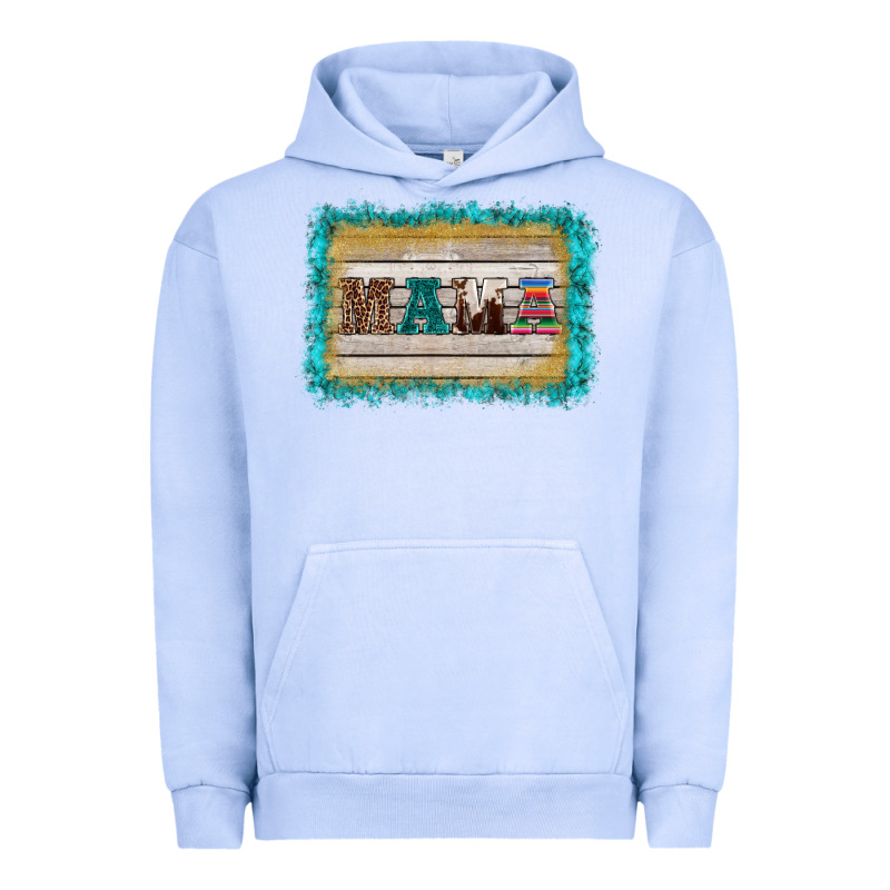 Western Turquoise's Mama Background Urban Hoodie by BarkalooDesign | Teevron