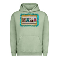 Pigment Oil Green western turquoise's mama background Urban Hoodie - BarkalooDesign
