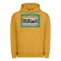 Pigment Peanut Butter western turquoise's mama background Urban Hoodie - BarkalooDesign