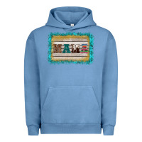 Pigment Pebble Blue western turquoise's mama background Urban Hoodie - BarkalooDesign