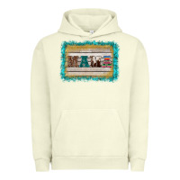 Pigment Pistachio western turquoise's mama background Urban Hoodie - BarkalooDesign