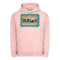 Pigment Salmon western turquoise's mama background Urban Hoodie - BarkalooDesign