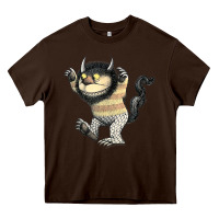 Chocolate Brown where the wild things are carol Heavy Core Tee - lanVoArt