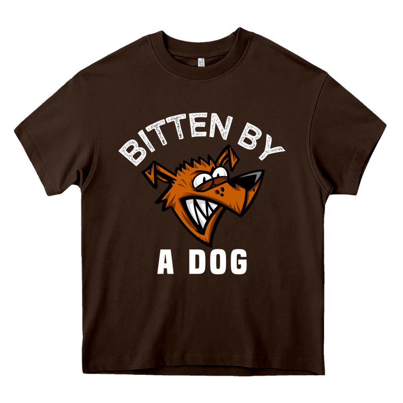 Bitten By A Dog Angry Dog Bite Funny Gift Heavy Core Tee by lanVoArt | Teevron