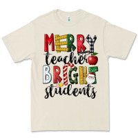 Bone Merry Teacher Bright Students Christmas Premium Tee - LillyAllenDesigns