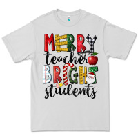 Dove Grey Merry Teacher Bright Students Christmas Premium Tee - LillyAllenDesigns
