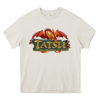 Cream tatsu six flags magic mountain Heavy Core Tee - lanVoArt