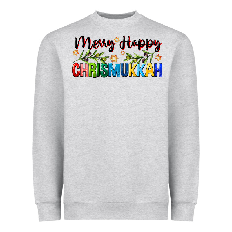 Merry Happy Chrismukkah With Olive Branch Heavyweight Sweatshirt by FaDigitalArtStudio | Teevron