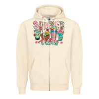 Sandshell Summer Vibes Zipper Hoodie - CowhideDigitalArt