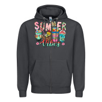 Smoke Summer Vibes Zipper Hoodie - CowhideDigitalArt